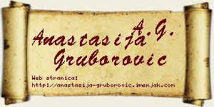 Anastasija Gruborović vizit kartica